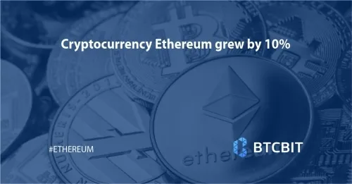 Cryptocurrency Ethereum grew by 10%